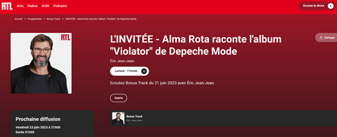 RTL 2023-06-21 - L'INVITÉE - Alma Rota raconte l'album Violator de Depeche Mode.png